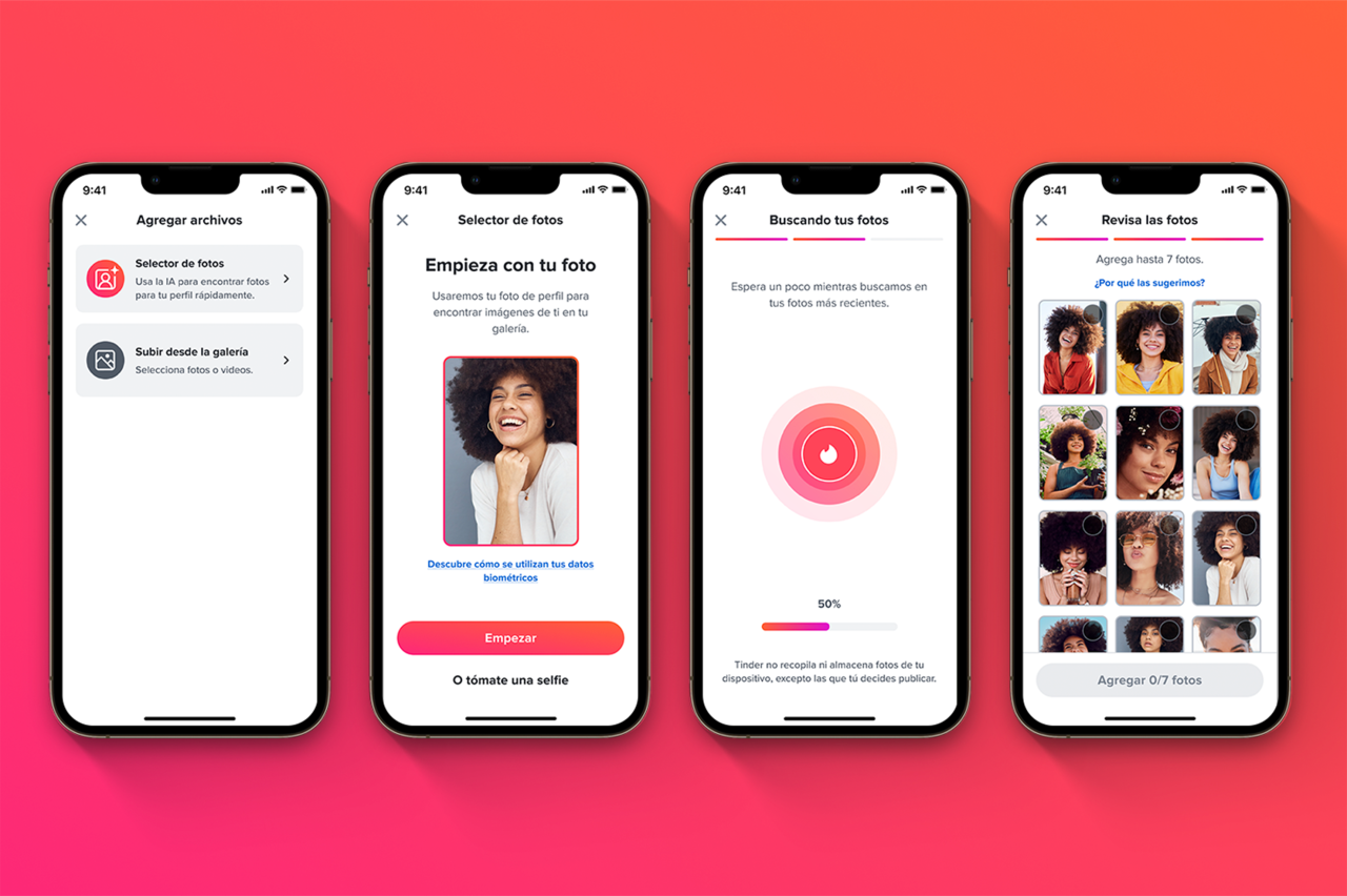 Tinder añade IA para elegir las mejores fotos de perfil